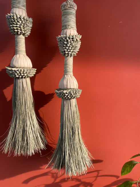 Bohemian khajur leaves fancy wall decor broom