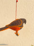 Sienna smokey sparrow- Stuffed bird decor hanging