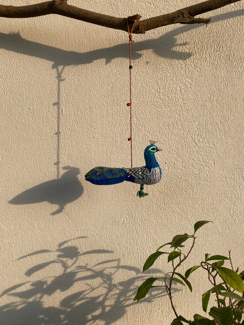 Mor - E - Noor - Stuffed bird decor hanging
