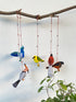 Wings of Tradition - Stuffed bird decor hanging set of 5