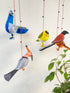 Wings of Tradition - Stuffed bird decor hanging set of 5