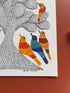 Bird Tree Gond Wall Painting