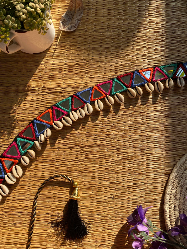 Black Triangle Multi Mirror Belt