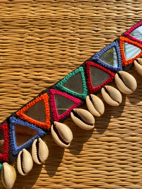 Black Triangle Multi Mirror Belt