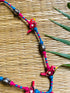 Pink Blue Patwa Sleek Thread Necklace
