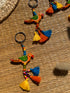 Orange Parrot Boho Tassel Keychain