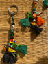 Bird Black Boho Tassel Keychain