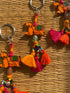 Orange Horse Boho Tassel Keychain