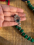 Oxidised Green Krishan Bansuri Necklace