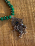 Oxidised Green Krishan Bansuri Necklace