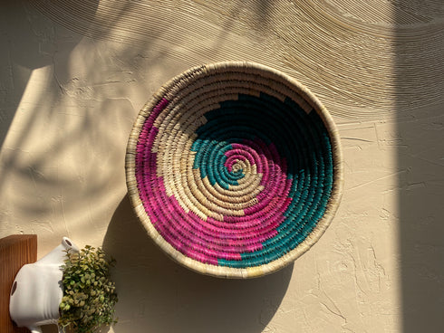 Traditional Unicorn - Handwoven Sabai Grass wall baskets set of 4