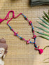 Pink Blue Patwa Sleek Thread Necklace