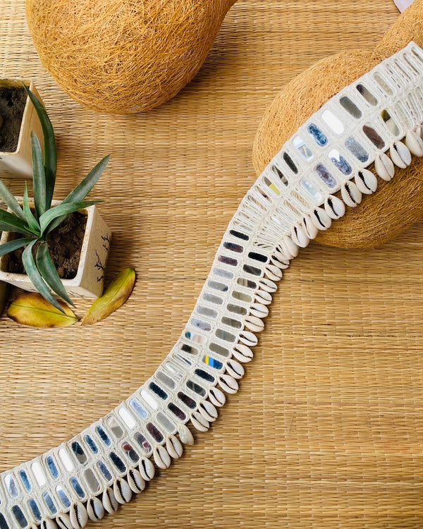 White Double Layer Mirror Belt- 1 piece